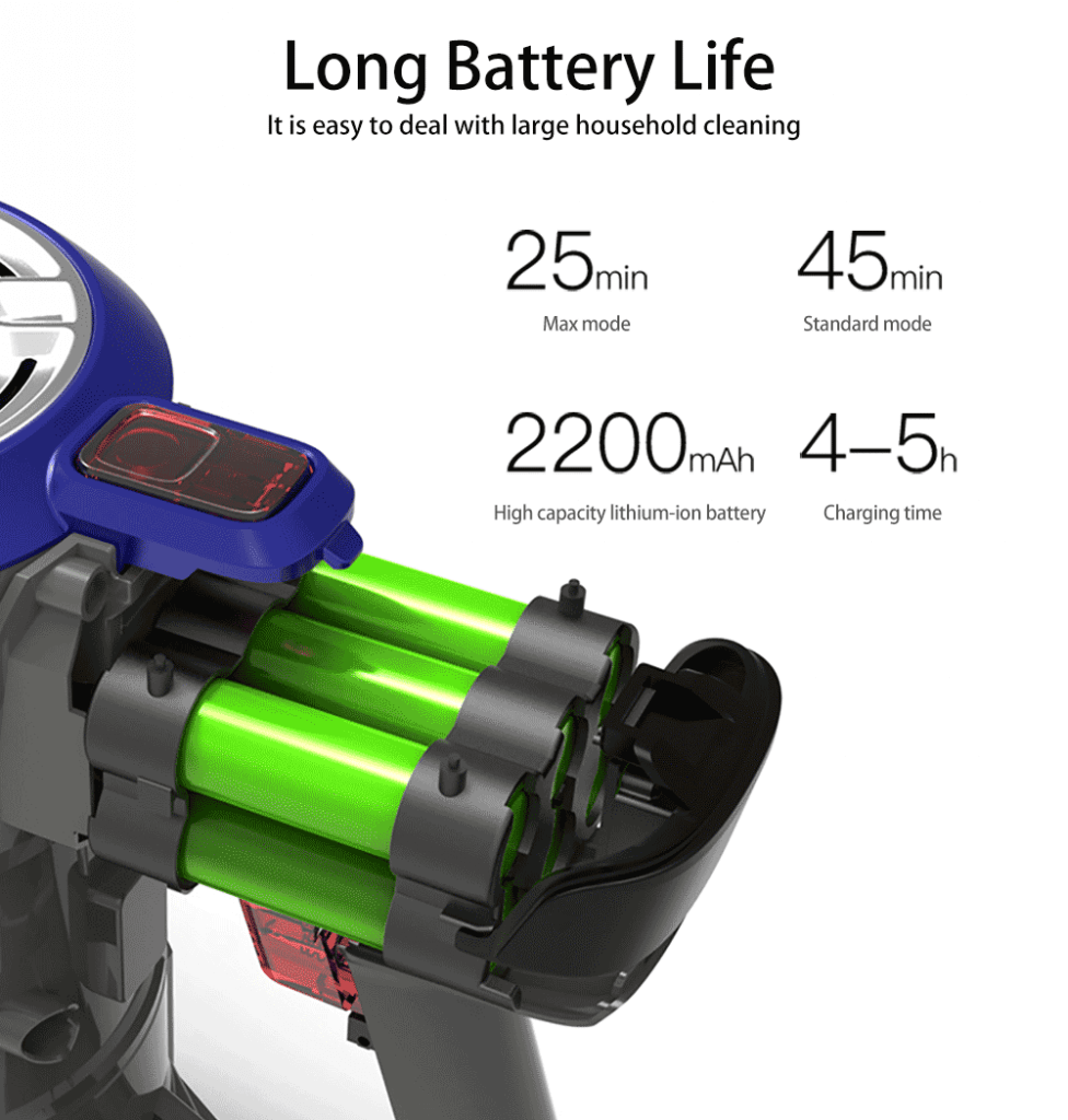 Dibea d18 аккумулятор