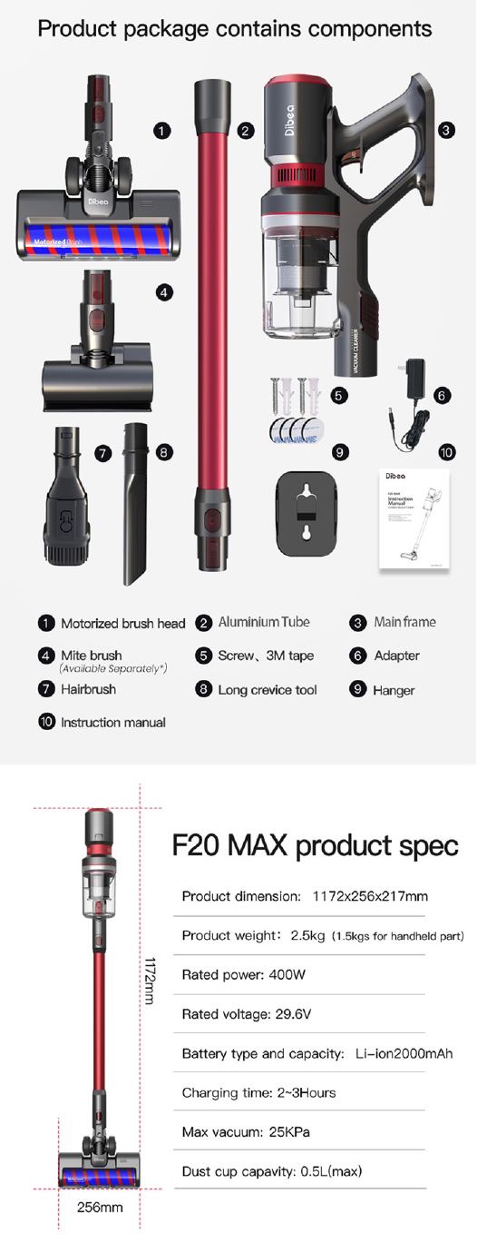 dibea f20 max specs